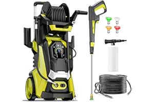 LE HAO TOOL Pressure Washer Power Washers with Touch Screen, 5000PSIIMAX, High Pressure Cleaning Machine with 4 Quick Connect Nozzles and Foam Cannon for Cars Driveways Patios Fences