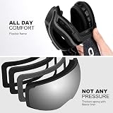 Odoland Frameless OTG Ski Goggles with Detachable Magnetic Lens Anti-Fog UV400 view 4