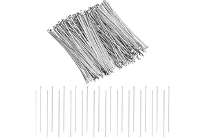 QFWDFCTRENZ 200 Pcs Flat Head Pins 2 Inch Copper Pins Head Pin for Jewelry Making for DIY Crafts Necklaces Pendant Bracelets Earrings Making Silver