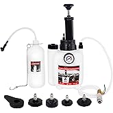 SGT 3L Brake Bleeder Kit,Manual Brake Bleeder Fluid Pump with 1L Brake Fluid Bleed Bottle and 4 Master Cylinder Adapters for