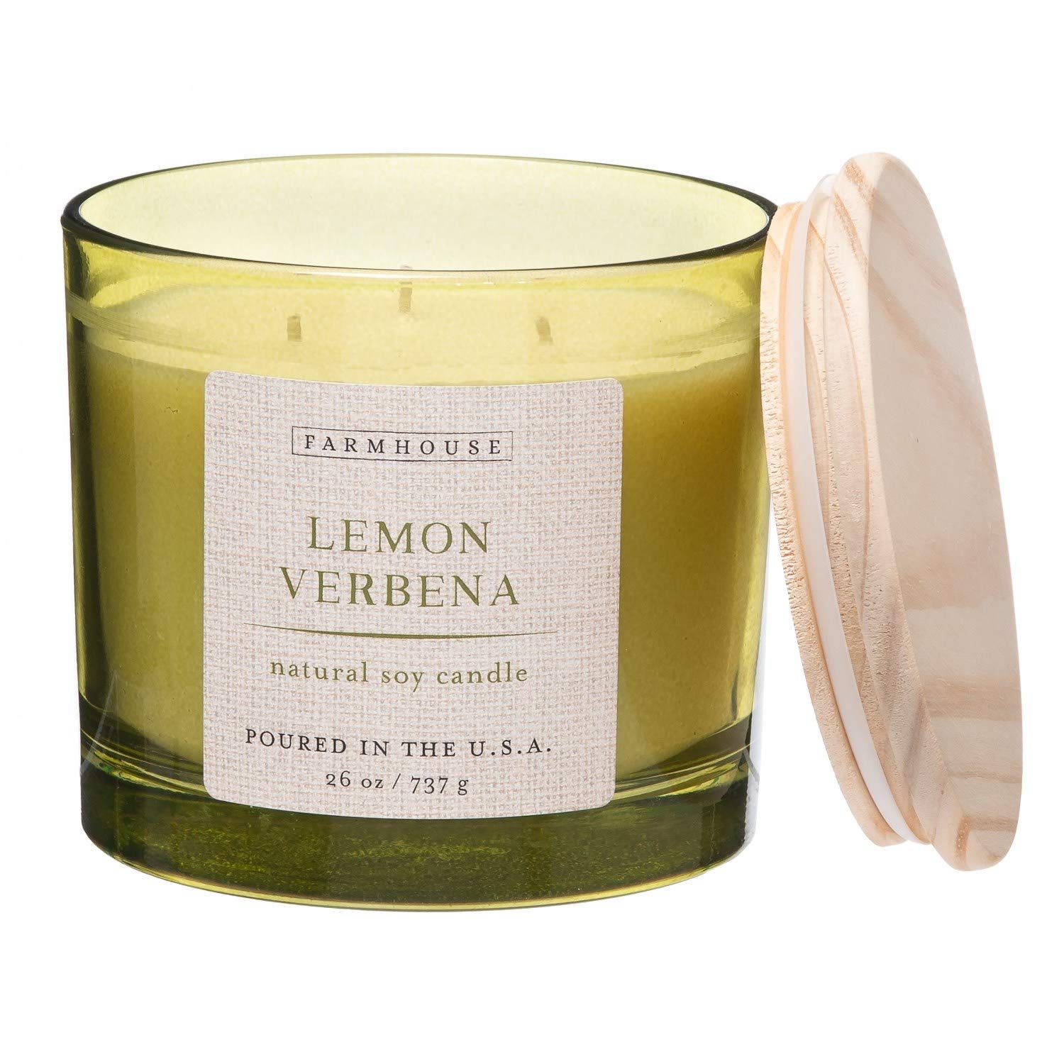 Home 3Wick 26 oz. Scentsational Lemon Verbena Farmhouse HandPoured