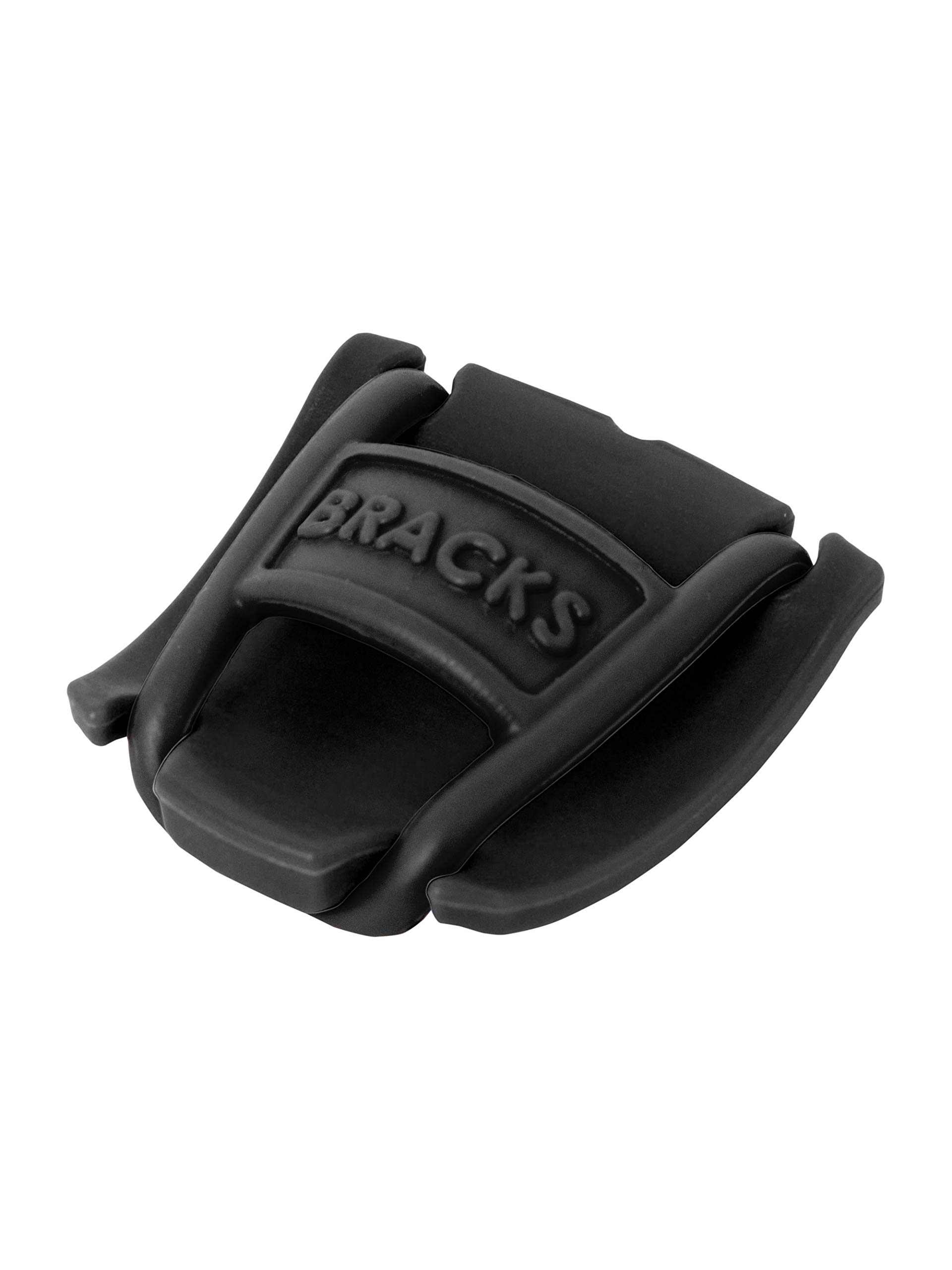 Bracks Shoe Lace Lock Clip, Innovative For All Shoes, Easy And Effective, 1 Pair, Black-Black