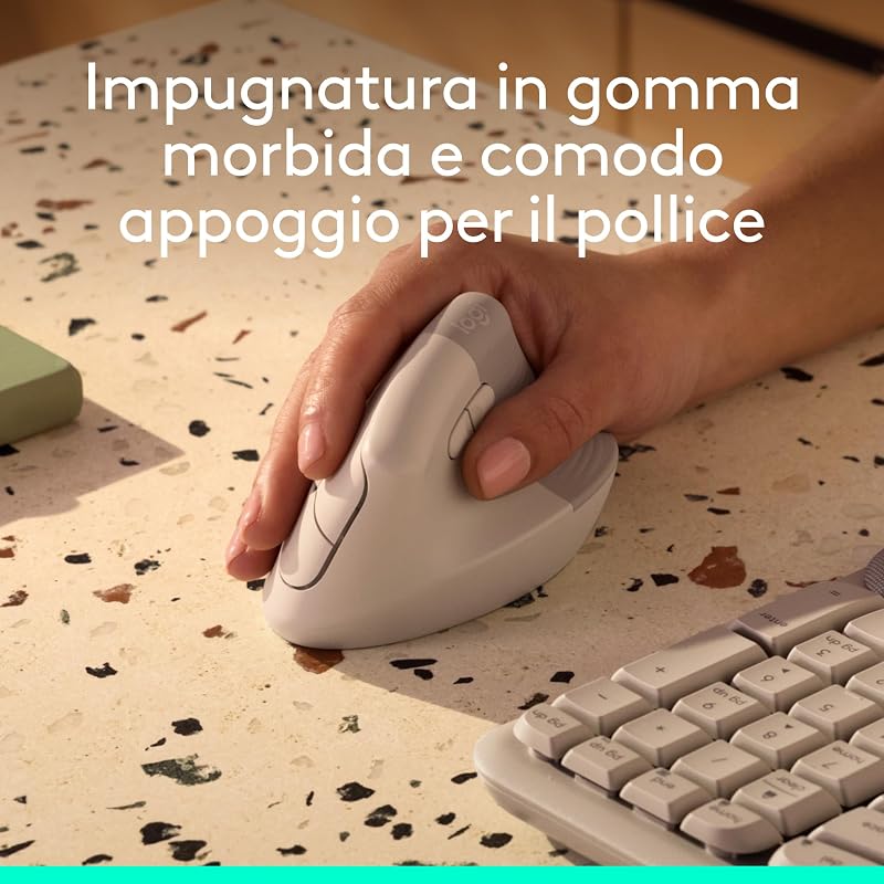 Lift, mouse ergonomico verticale wireless - Sabbia