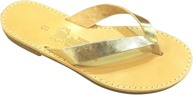 Amazon.com | Ancient Greek Style Genuine Leather Flip Flops Thong Sandals Roman Handmade Womens 