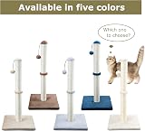 Dimaka 29 Inch Tall Cat Scratching Post Sisal Rope Plush Brown view 6