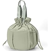 Hafmall Insulated Lunch bag for Women, Large Lunch Box Drawstring Lunch Tote Cooler for Picnic Office Outdoors, Green