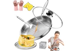 2026 New Siraats Titanium Frying Pan, 12" Nonstick Siraats Titanium Pro Pan, Scratch-Resistant Titaniums Pan with Lid, Durabl