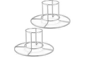 TeamFar Beer Can Chicken Holder, 2 Pack Stainless Steel Chicken Rack Stand, Beer Butt Chicken Stand for Grilling Smoking Roasting, Sturdy & Portable, Dishwasher Safe & Easy Clean