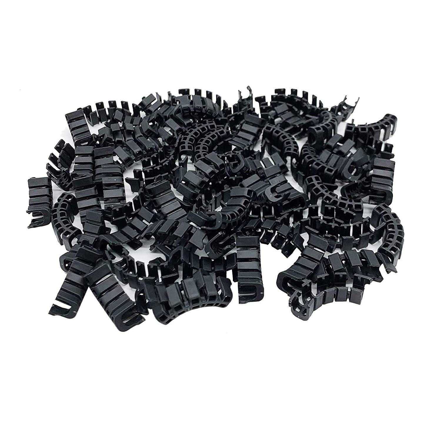 Beatae 100Pcs Plant Benders for Low Stress Training, Plant Training Clips, Plant Supports Control The Growth of Plants (Black)
