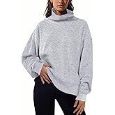 IWD Oversized Sweatshirt for Women 2025 Trendy Turtleneck Fleece Pullover with Pockets Long Sleeve Hoodies Fall Tops Outfits