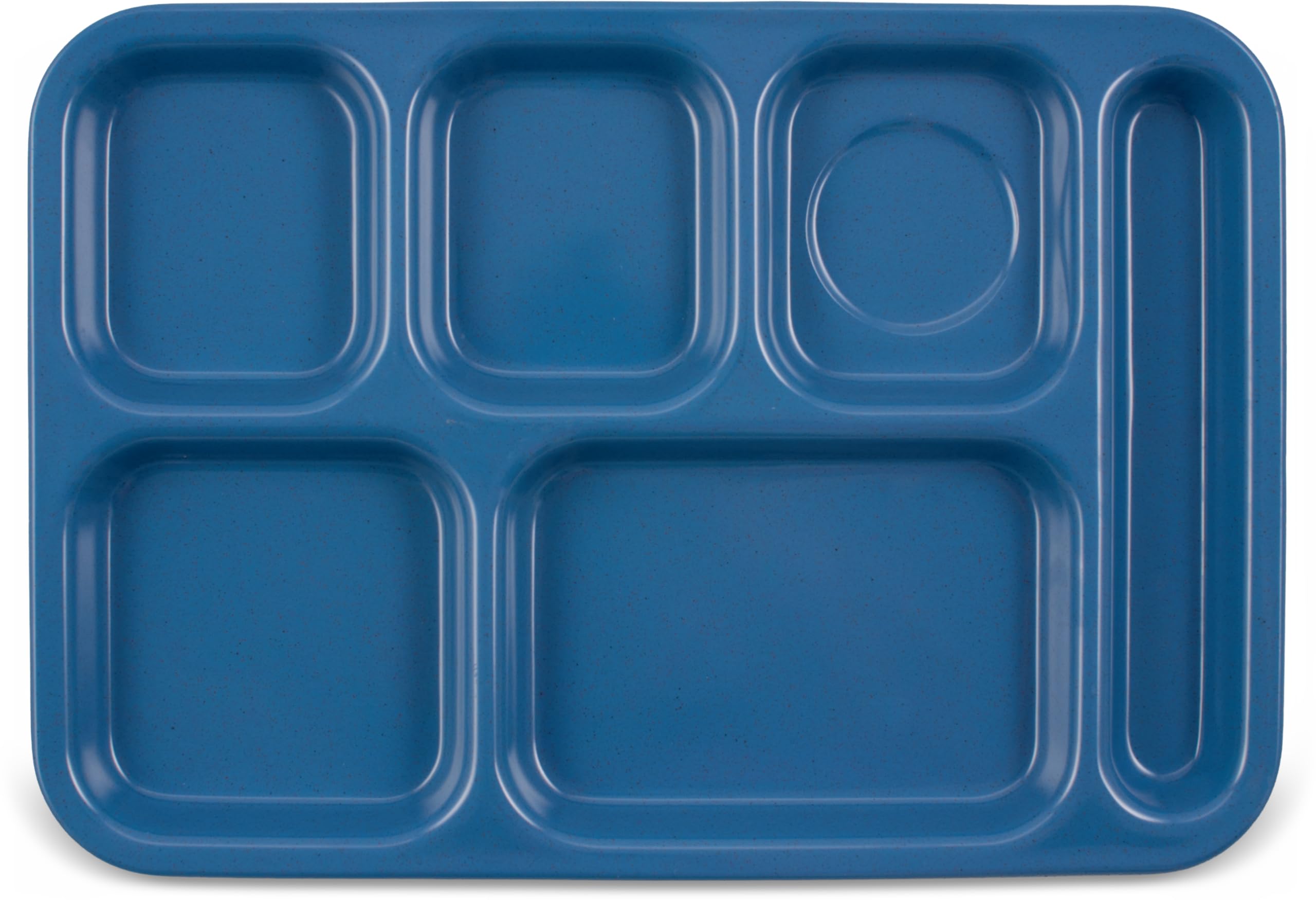 Photo 1 of Carlisle FoodService Products Right-Hand Heavyweight 6-Compartment Melamine Tray 10" x 14" - Sandshade (Pack of 12)