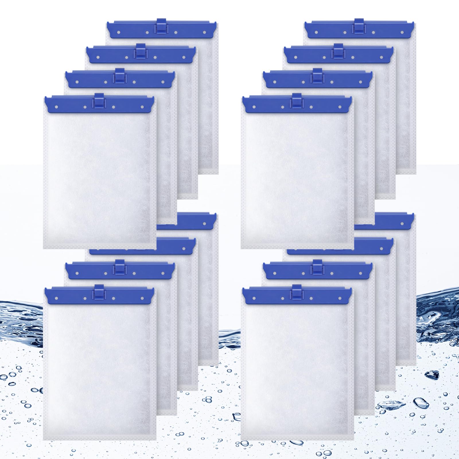 Photo 1 of **** MISSING 1 **** Esctabalt 16 Count Large Filter Cartridges Compatible with Whisper Bio Bag Filters, Large Aquarium Filter Cartridge for Whisper 20i 40i, IQ20/30/45/60, PF20/30/40/60 and Repto Filter