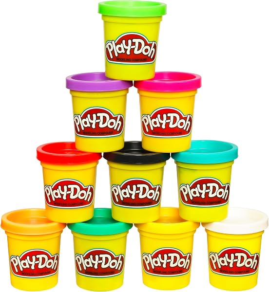 Play Doh Modeling Compound 10-Pack Case of Assorted Colors, Non-Toxic 2 oz. Cans, Back to School Gifts, Prizes, & Party Favor