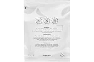 Clear Poly Bags 200pcs (11x14 in), with Suffocation Warning, Permanent Self Seal, Thick Plastic, for Shipping, Packaging and 