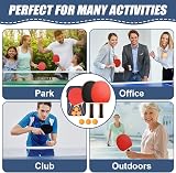 Flintronic Table Tennis Set 2 Rackets 3 Balls Carry Bag Indoor Outdoor view 8