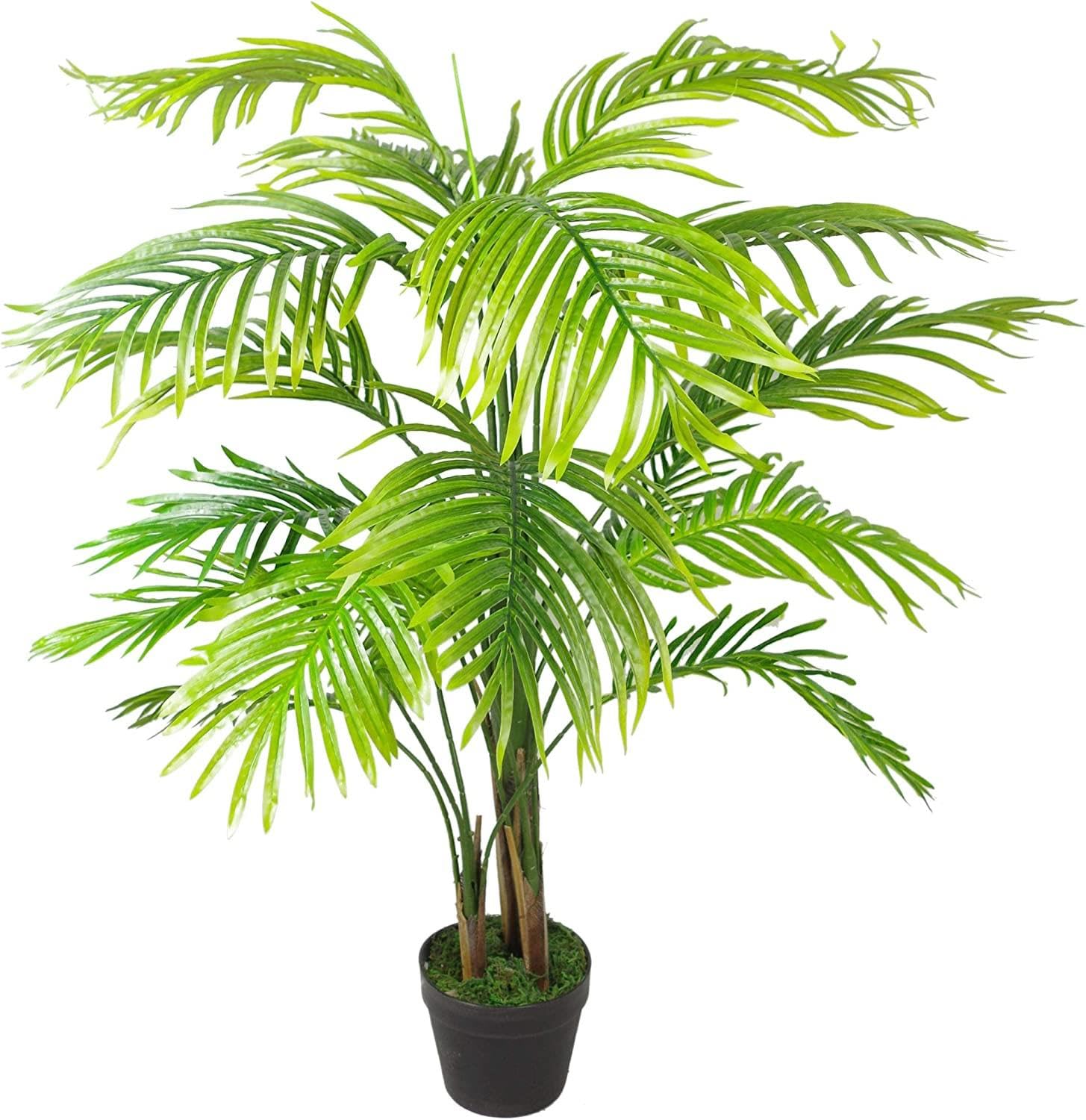 Leaf Large Realistic Artificial Palm Tree, Green, 130cm