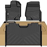 VIWIK TPE Floor Mats Full Set for 2015-2025 2026 Ford F-150 SuperCrew & 2022-2026 F 150 Lightning Without Under-Seat Fold Flat Storage | Custom Fit All-Weather Anti-Slip Car Liners