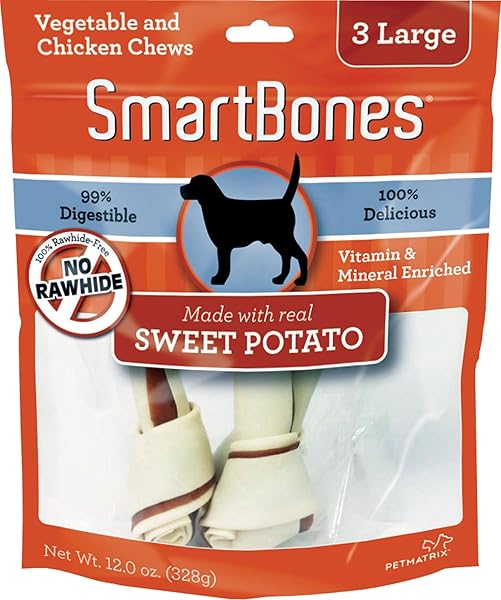 SMARTBONES SWEET POTATO FLAVOR – LARGE 3 CT...