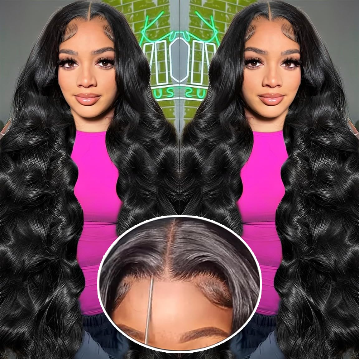 Body Wave Human Hair Wig - 200% Density, 22 Inch Pre-Cut, Glueless, Beginner Friendly