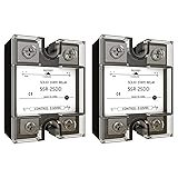MAKERELE 2PCS SSR-25DD Solid State Relay ssr-25dd
