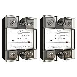 MAKERELE 2PCS SSR-25DD Solid State Relay ssr-25dd