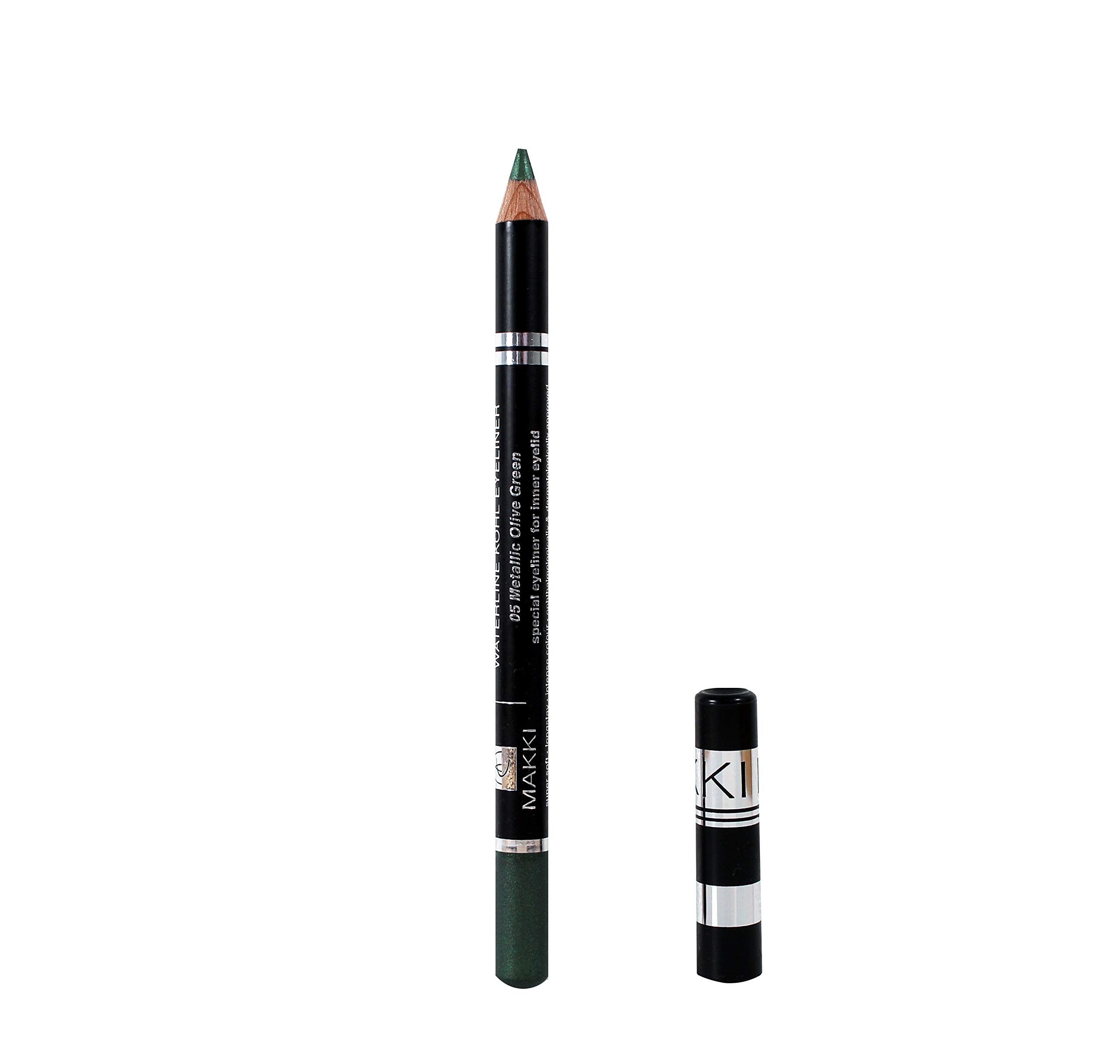 05 Metallic Olive Green Waterline Kohl Eyeliner - Special Kajal for inner eyelids - vitalizing and Waterproof - sensitive eyes hypoallergenic eye liner — image 1