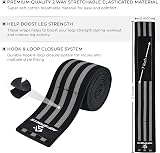 AQF Knee Wraps 78 Inch Heavy Duty USPA IPL Approved Pair view 5