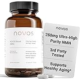 Novos Boost NMN 250mg Supplement, 60 Vegan Capsules, 30 Servings | Third party Tested, High Purity NMN, NAD+ Booster for Cellular Energy &amp; Healthy Aging