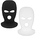 2 Pieces 3-Hole Full Face Mask Cover Ski Mask Winter Balaclava Cap Knitted Face Cover for Winter Outdoor Sports