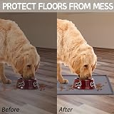 MateeyLife Cat & Dog Food Mat, Silicone, Non-Slip, 61x40 cm, Gray view 6