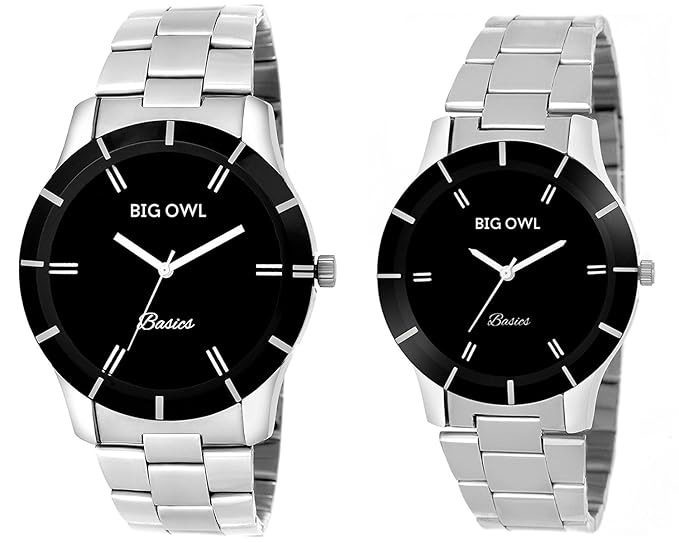 Analogue Blue Dial Couple Combo Mens and Womens Wrist Watch