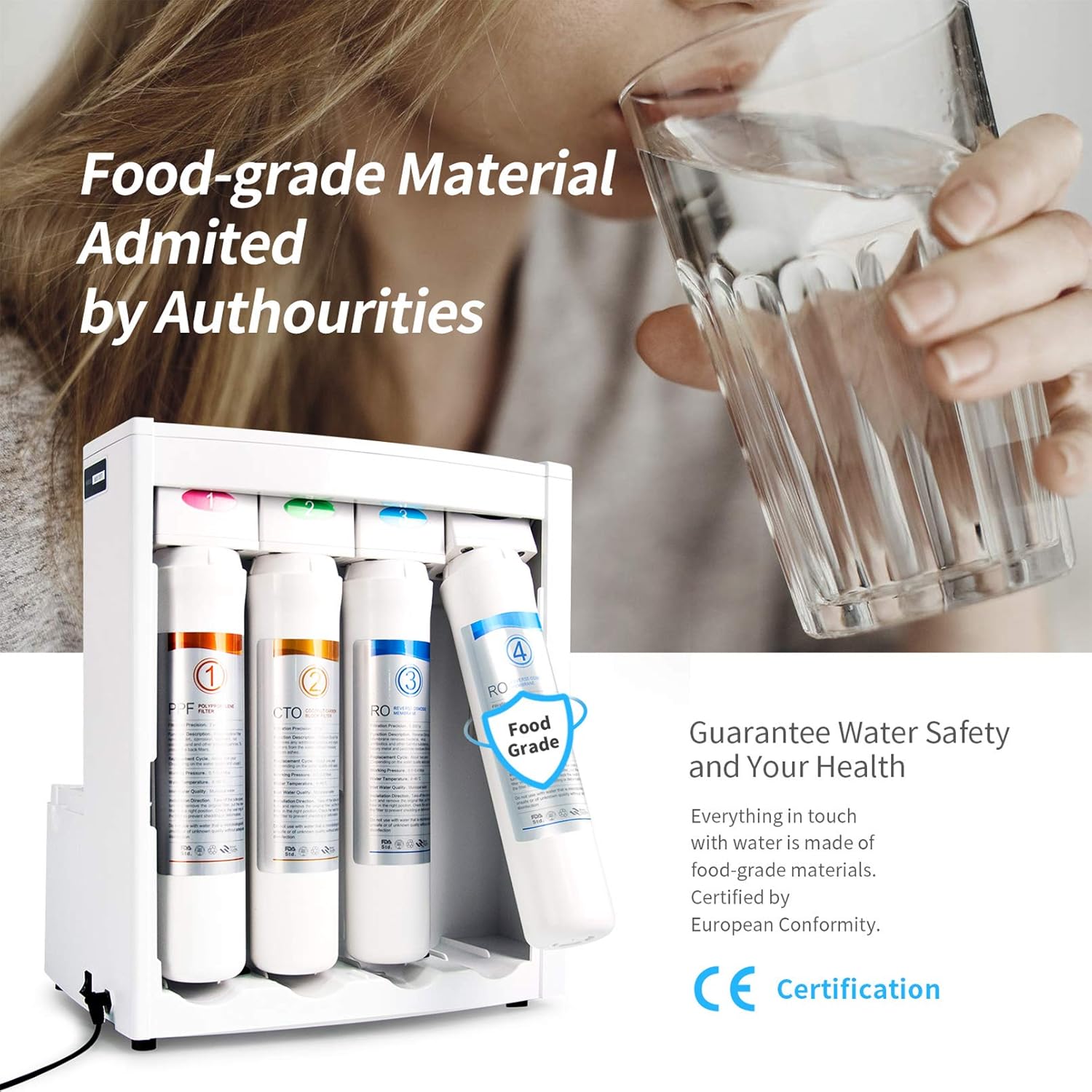 KFLOW Reverse Osmosis Water Filtration System, Countertop RO Water Filter, Double RO Tech Water Purifier with Filter Life, TDS Monitor, 0.0001 Micron Precise Filtration (KFL-TDS-180): Industrial & Scientific