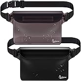 iKuShang Waterproof Fanny Pack with Triple Zip Lock, Submersible Up to 32FT Dry Bag Pouch, Touchscreen Phone Case for Beach, Cruise, Swimming & Kayaking Essentials