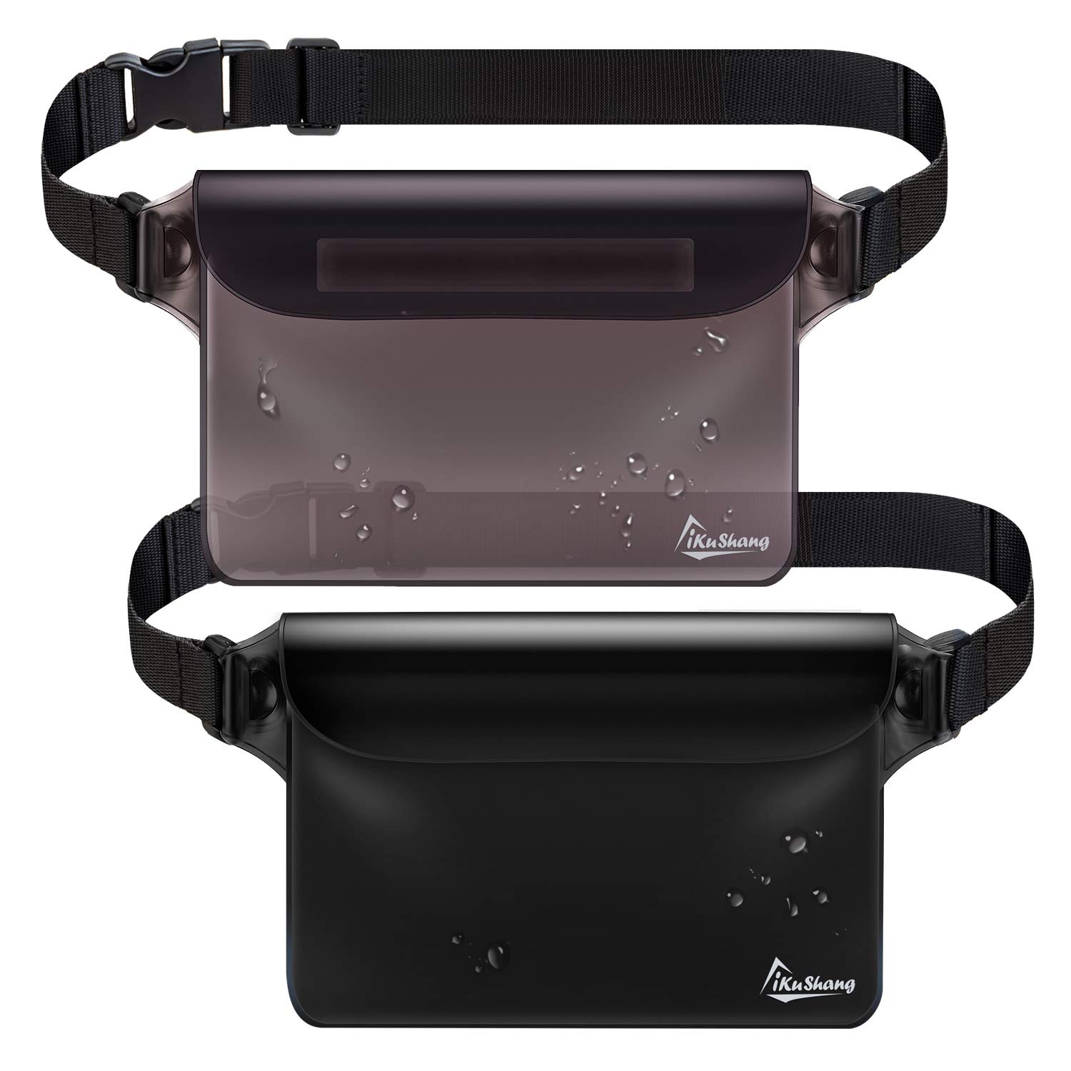 ボート 水泳 耐水バッグ Gray Black シュノーケリング B07cvzfc ビーチ プール Gray Black ウエストポーチ ウォータースポーツ用 Ikushang防水ポーチ ドライバッグ カヤック 防水ケースダイビングバッグ お気に入りの
