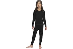 THERMEEZ Thermal Underwear for Girls (Thermal Long Johns) Sleeve Shirt & Pants Set, Base Layer w/Leggings Bottoms Ski/Extreme Cold
