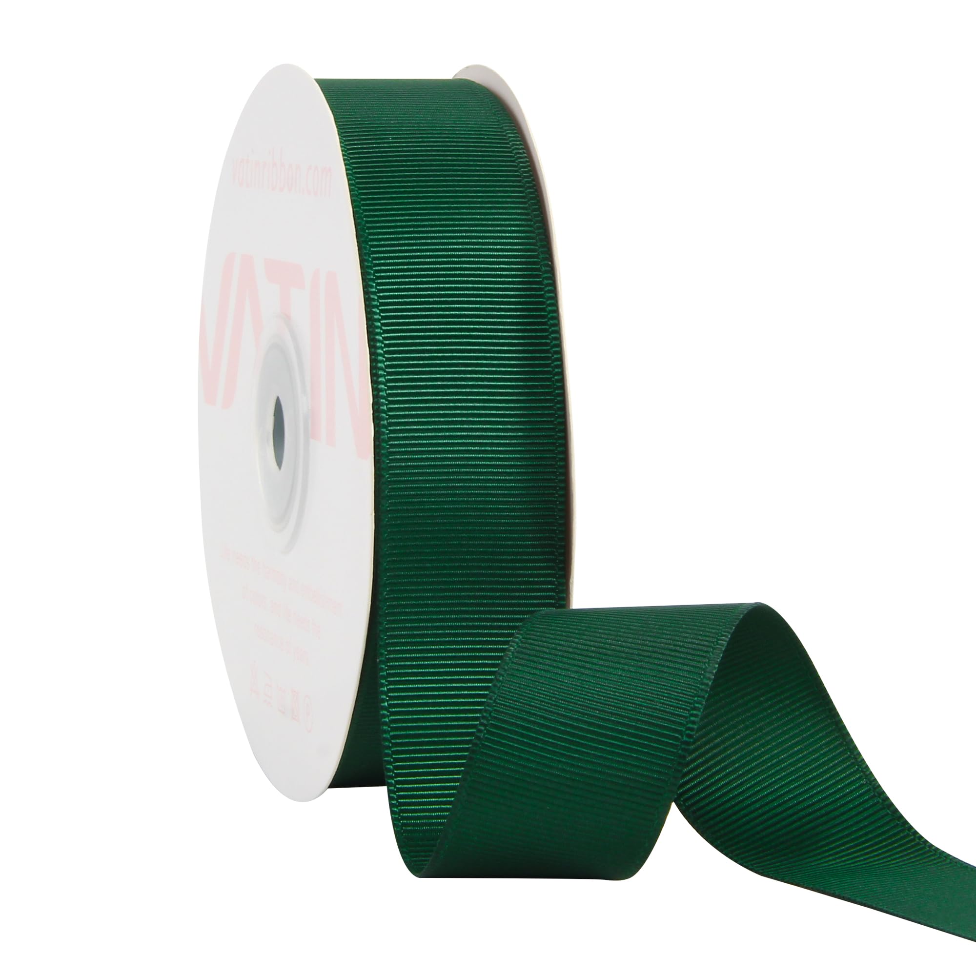 VATIN 25 mm Forest Green Grosgrain Ribbon 23 Metres Perfect for Wedding Decor, Wreath, Baby Shower,Gift Package Wrapping and Other Projects