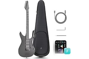 Enya Electric Guitar Inspire 39" Smart Electric Carbon Fiber Guitarra with 15W Wireless Speaker, 20 Distinct Tones, Onboard Presets, Charging Cable, Adjusting Wrench, and Gig Bag