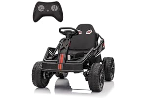 Garvee 24V Kids Power 4 Wheels,200W 4x4 Ride On Toy for Big Kids,Electric Go Kart,Adjustable 16in Seat, 4 Shock Absorbers, Wear-Resistant Wheels, Music, 4 Wheeler ATV for Boys Girls