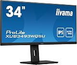 iiyama XUB3493WQSU-B5 34" Ultra Wide 1440p ADS-IPS HDR Monitor 21:9 FreeSync 4ms view 1