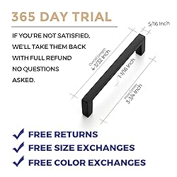 Ravinte 15 Pack Matte Black Cabinet Pulls Slim