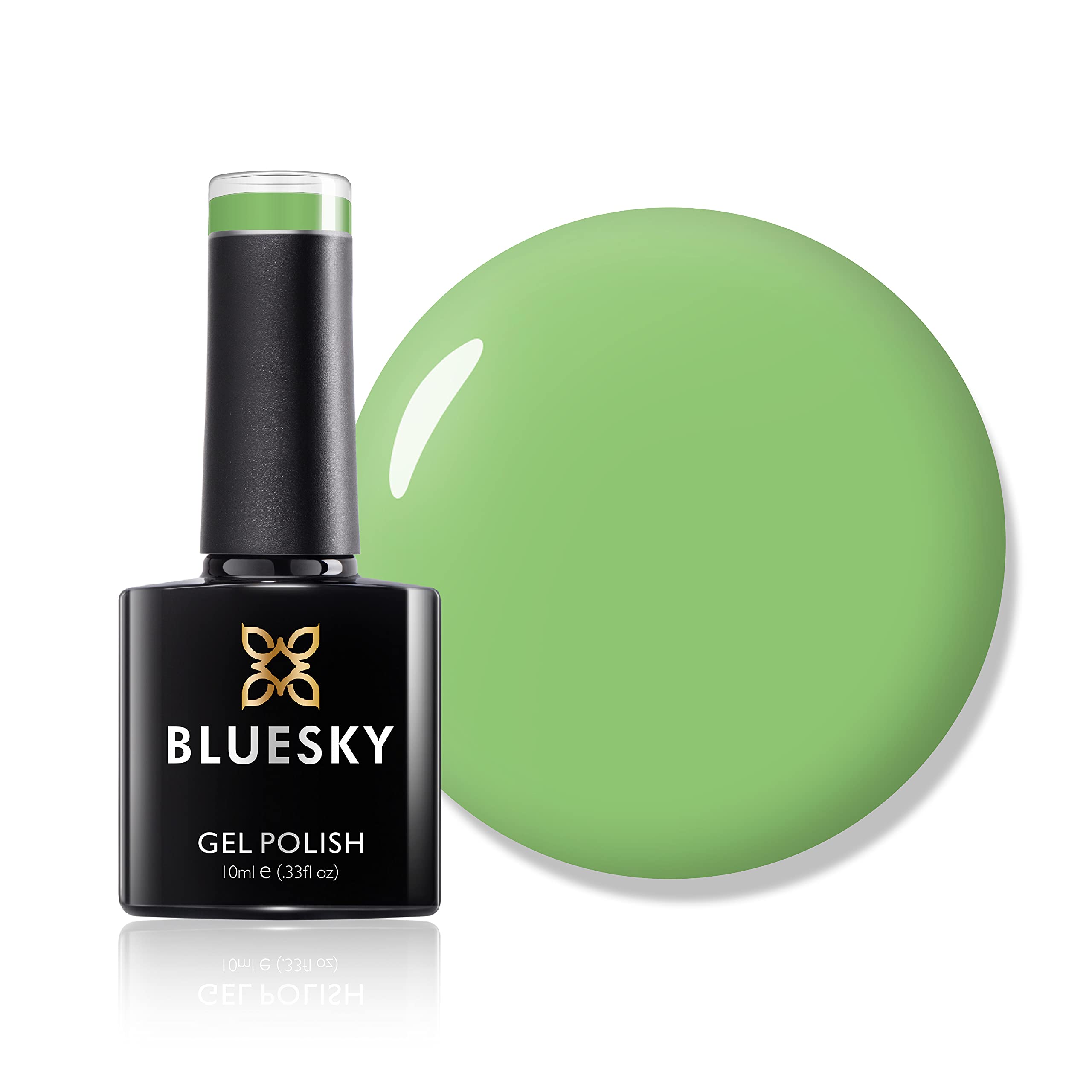 Bluesky Gel Nail Polish, Lush Tropics 80579, Bright Green, Long Lasting, Chip Resistant, 10 ml (Requires Drying Under UV LED Lamp)