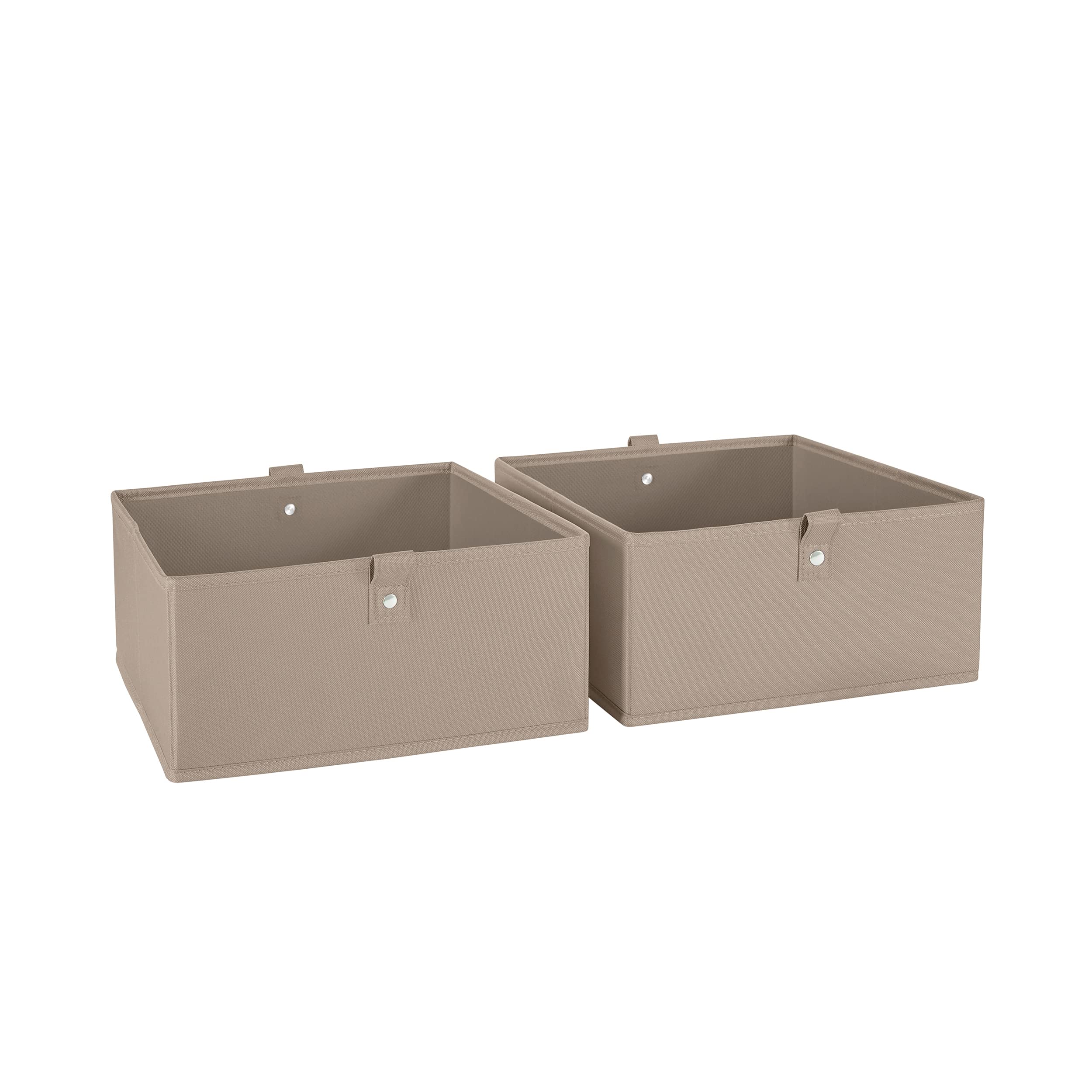 Photo 1 of RiverRidge Home RiverRidge Kids 2pc 5" Fabric Collapsible Storage Cube Organizers for Playroom Organization Taupe