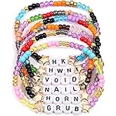 AICase for Hollow Knight Merch Gifts Toys Inspired Bracelets 6 Pcs Stackable Stretch Beaded Friendship Bracelets Anime Costume Cosplay Merchandise Gifts for Fans Women Birthday Christmas Stocking