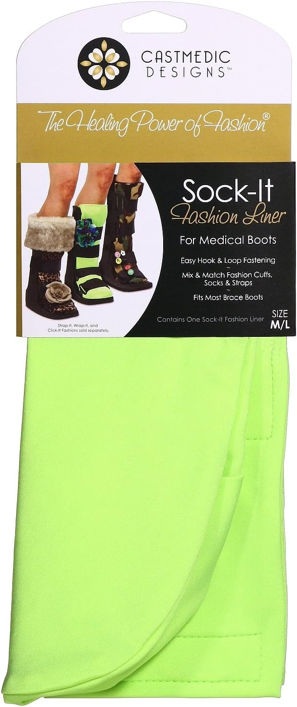 CastMedic Designs Sock-It, Lime Green, Medium/Large