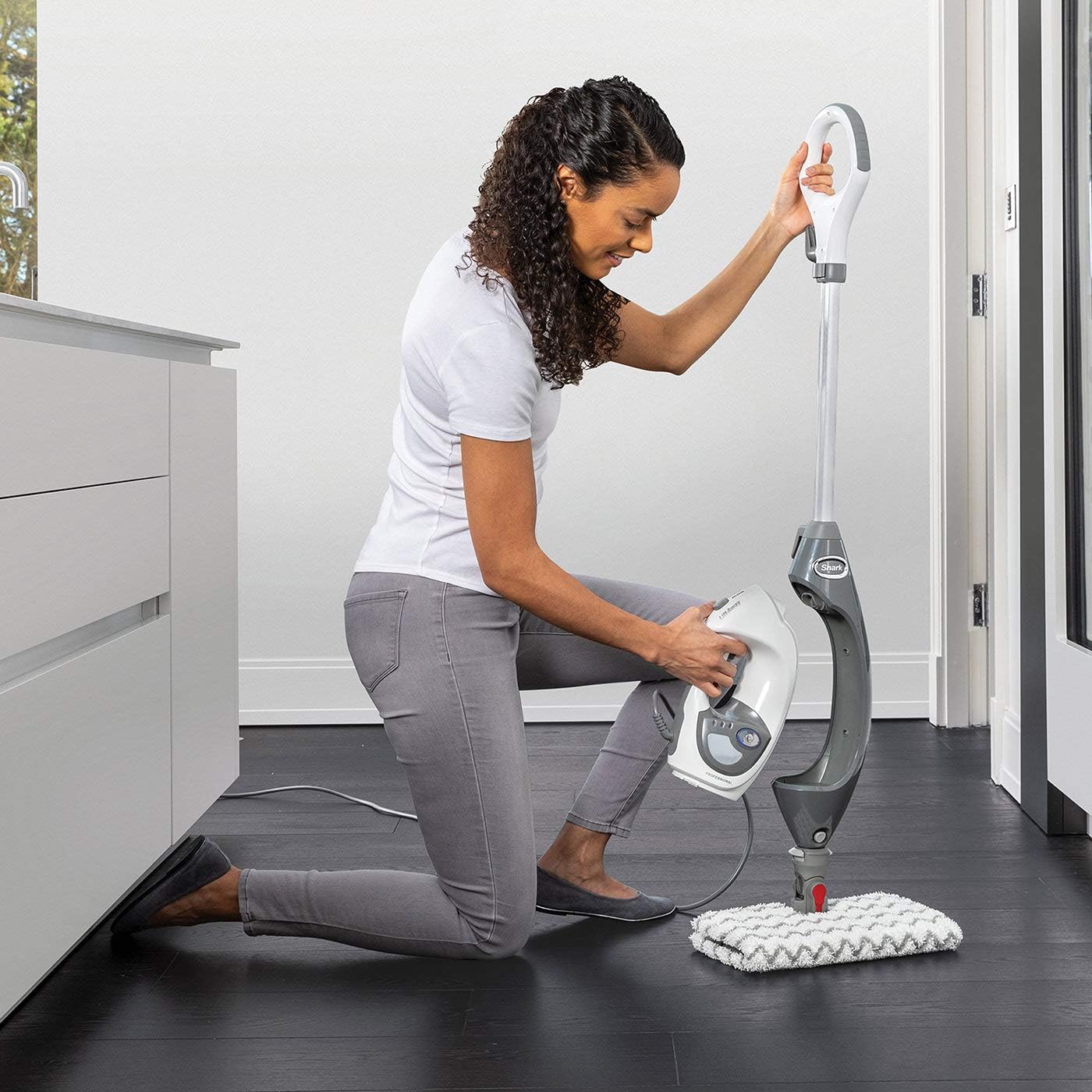 Shark Floor & Handheld Steam Cleaner, Steam Mop for Hard Floors with Klik n' Flip, Clean Tiles, Surfaces - Image 4