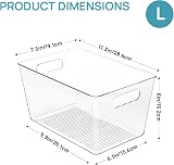 Vtopmart 6 Pack Clear Plastic Storage Boxes 11.2 x 7.5 x 6 in with Handles view 2