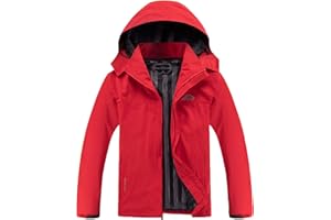 OTU Men's Lightweight Waterproof Hooded Rain Jacket Outdoor Raincoat Shell Jacket for Hiking Travel