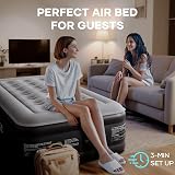 OlarHike Single Airbed with Built-in Pump 90x200x46 cm Black view 6