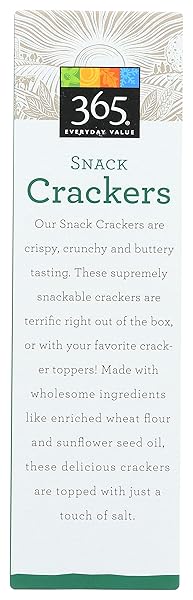 365 BY WHOLE FOODS MARKET, NATURAL BUTTERY FLAVOR SNACK CRACKERS, 16 OUNCE
