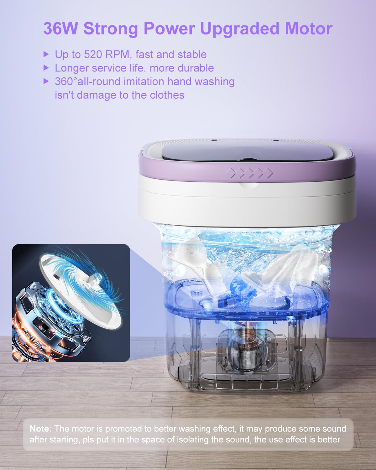 16L Portable Washing Machine, Foldable Small Washer with Spin Basket Laundry Machine, 3 Cleaning Modes Suitable for Underwear Baby Small Clothes, Foldable Design Ideal for Hotel Camping Apartment Home